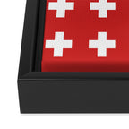 Swiss Cross Red Framed Canvas Print Gallery Image 3