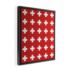 Swiss Cross Red Framed Canvas Print Gallery Image 2