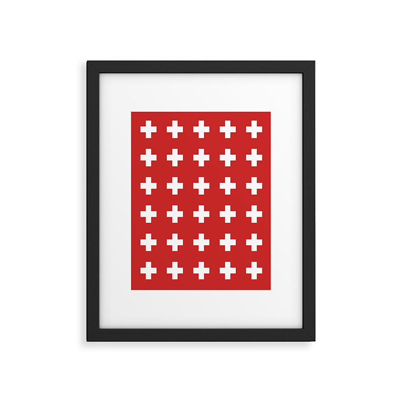 Swiss Cross Red Framed Art Print Gallery Image 5