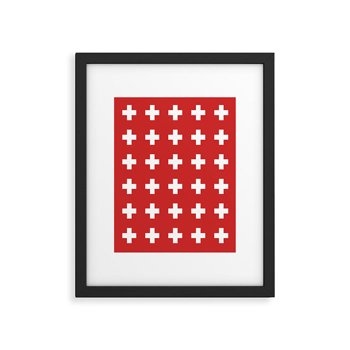 Swiss Cross Red Framed Art Print Gallery Image 1