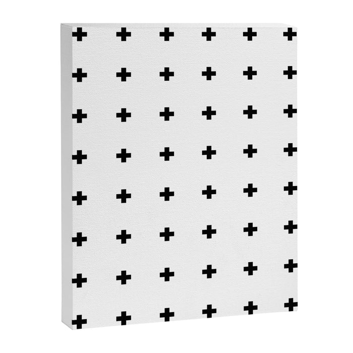 Swiss Cross White Small Canvas Print Gallery Image 1