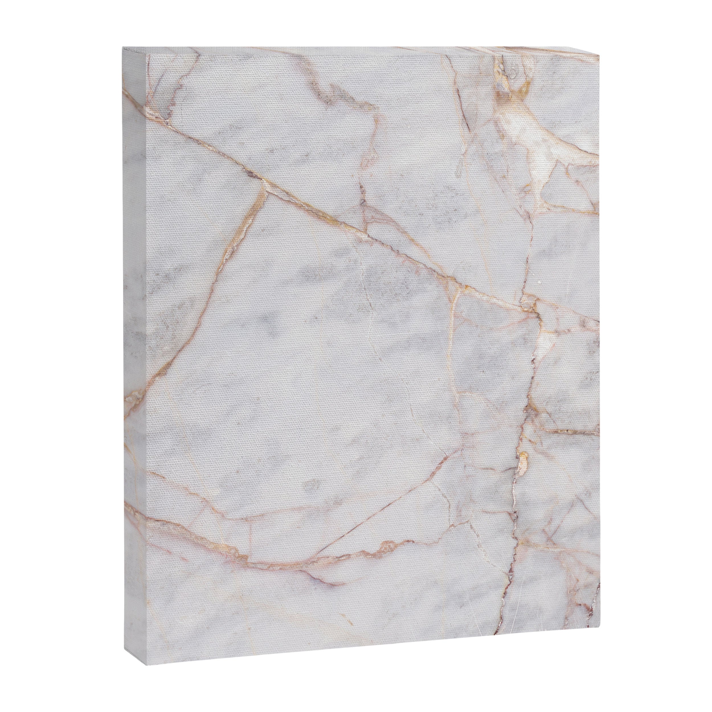White Italian Marble & Gold Canvas Print Gallery Image 8