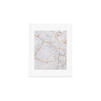 White Italian Marble & Gold Art Print Gallery Image 1