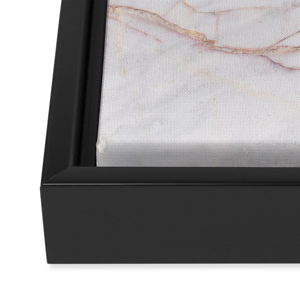 White Italian Marble & Gold Framed Canvas Print Gallery Image 3