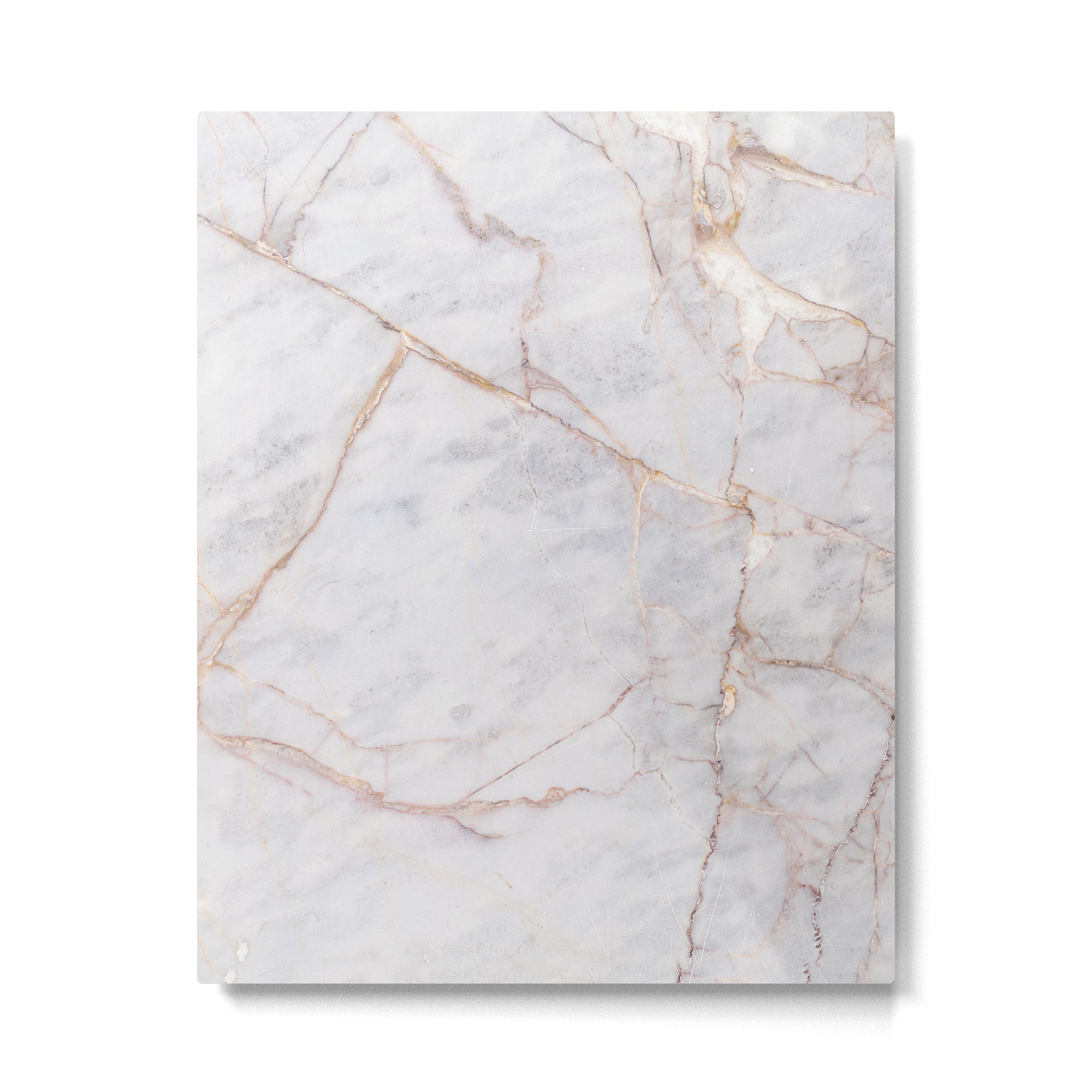 White Italian Marble & Gold Metal Print Gallery Image 6