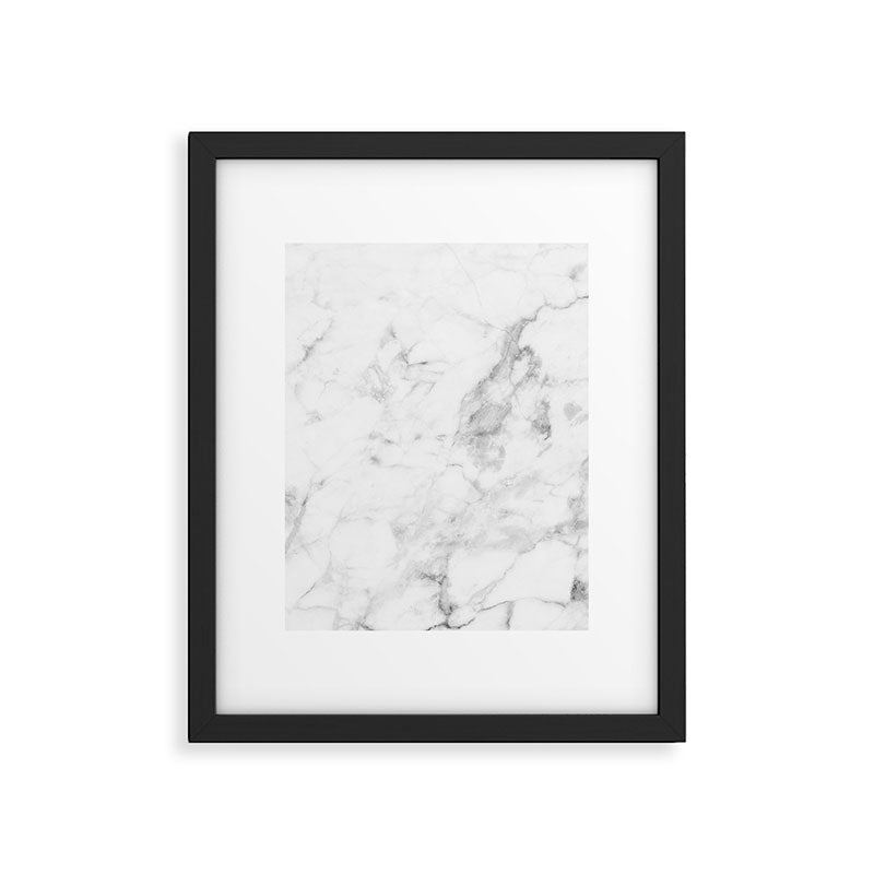 White Marble Framed Art Print Gallery Image 6