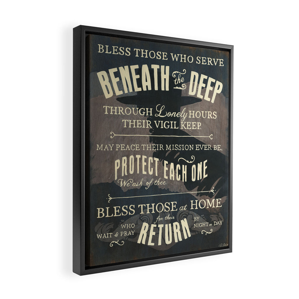Bless Those Who Serve Beneath the Deep - The Submariner's Hymn Framed Canvas Print Gallery Image 2