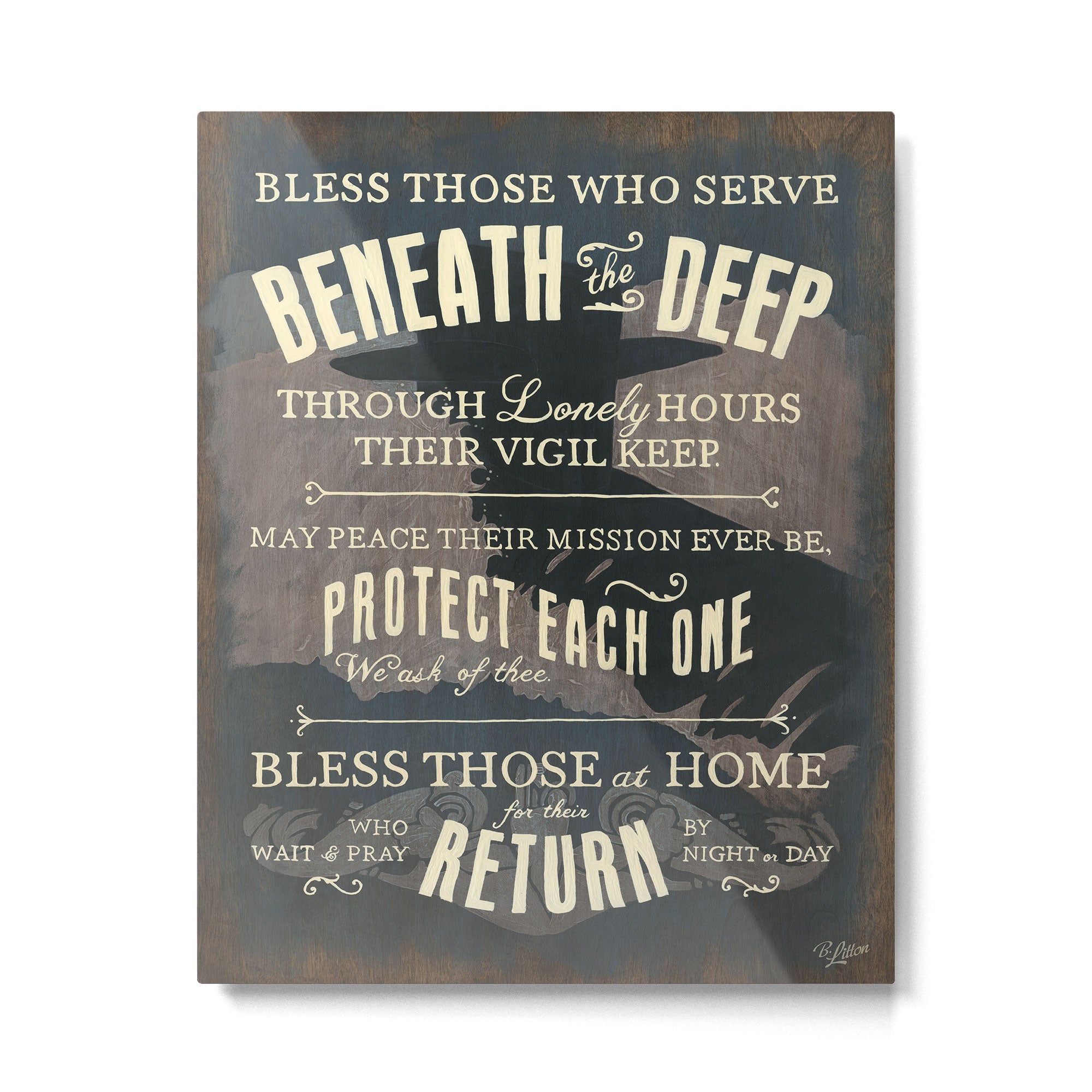 Bless Those Who Serve Beneath the Deep - The Submariner's Hymn Metal Print Gallery Image 4
