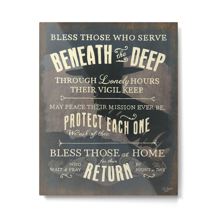Bless Those Who Serve Beneath the Deep - The Submariner's Hymn Metal Print Gallery Image 1