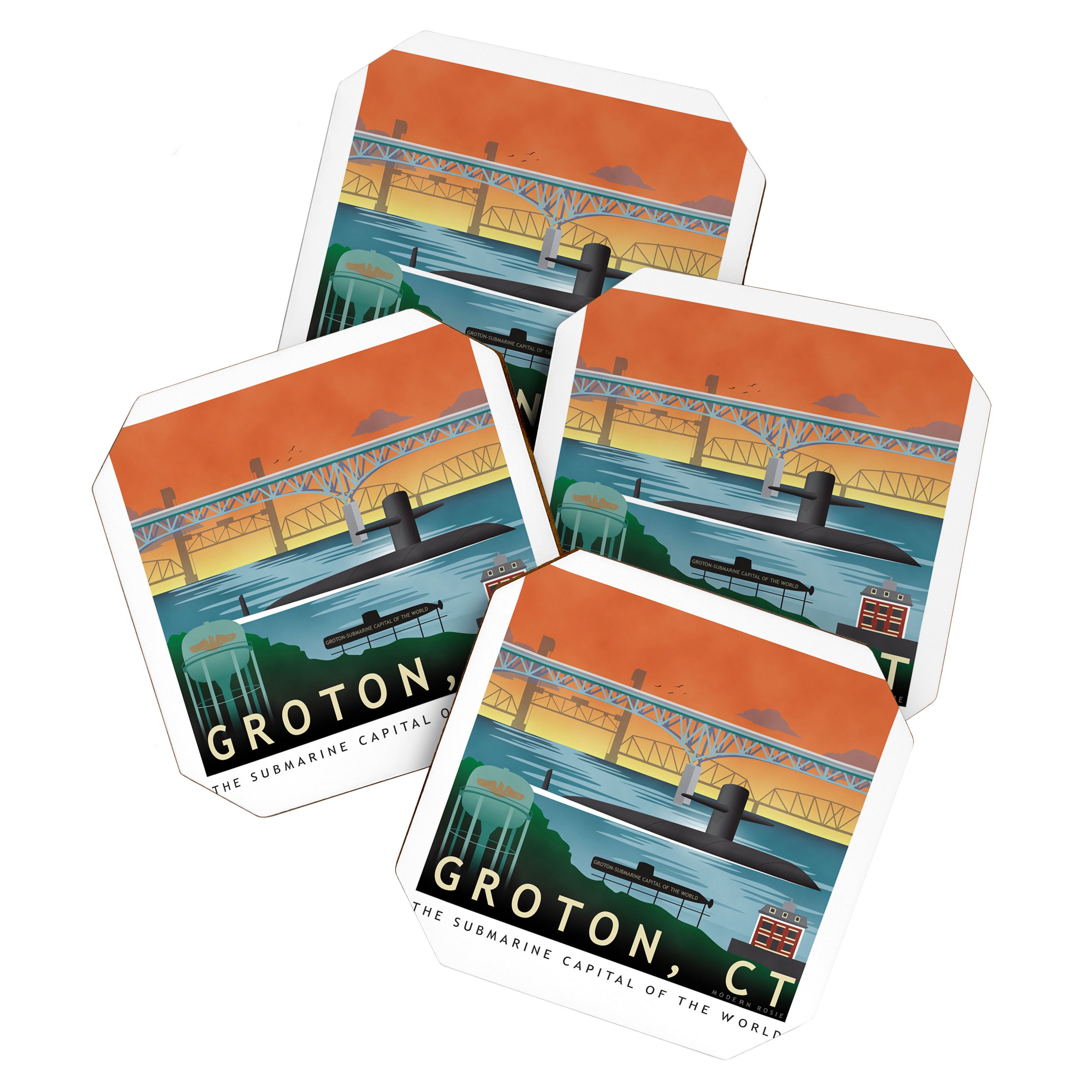 Groton, CT - Submarine Homeport Coaster Gallery Image 1