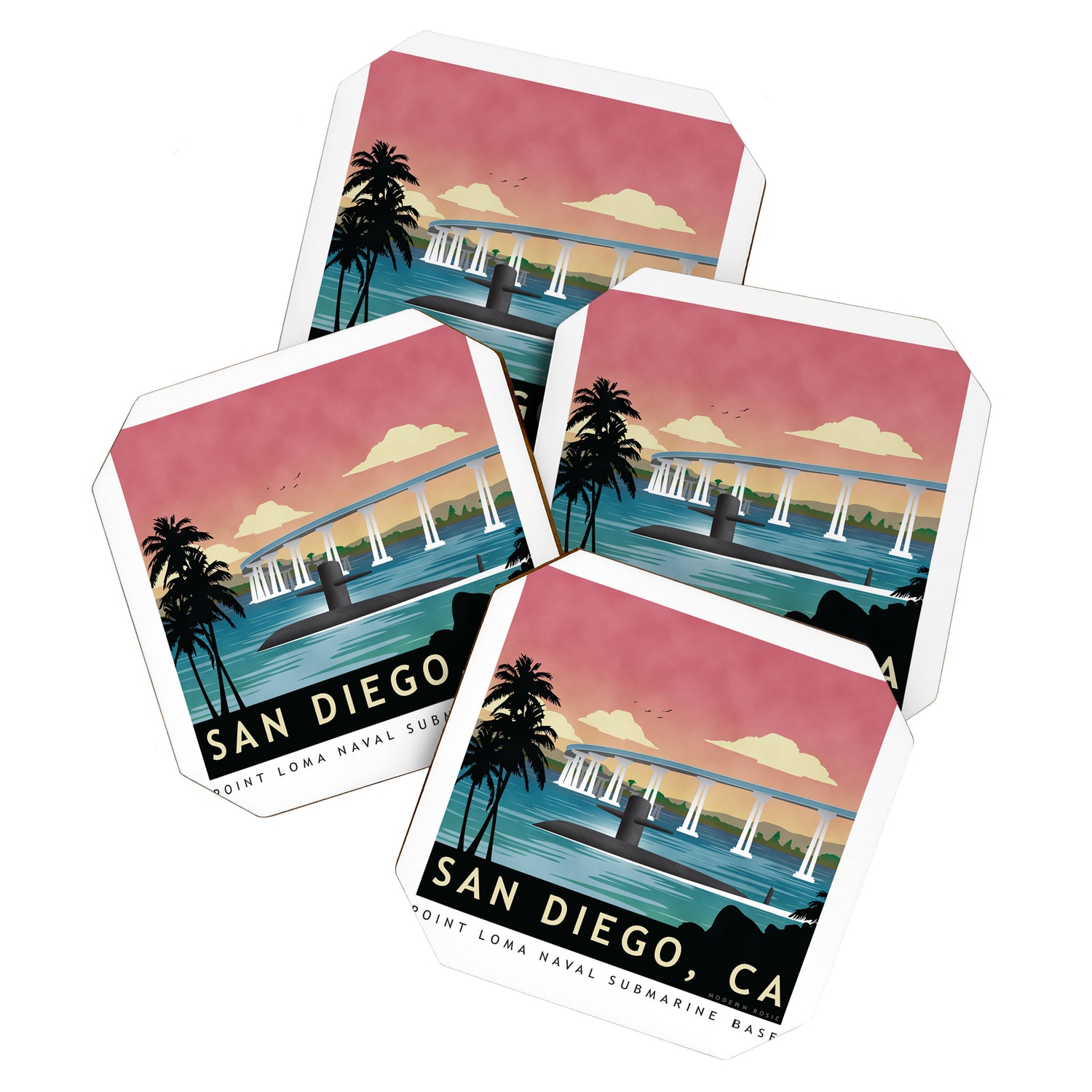 San Diego, CA - Submarine Homeport Coaster Gallery Image 1