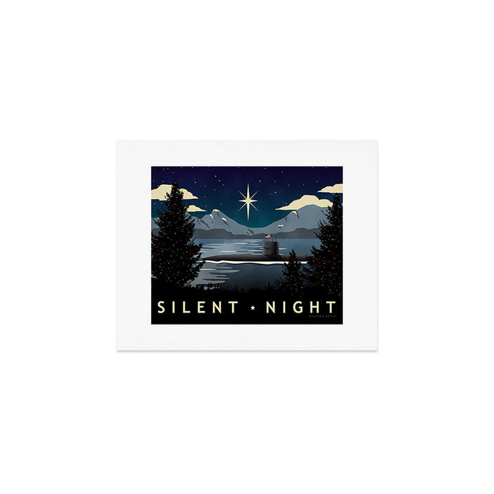 Silent Night - Submarine Holiday Art Print Gallery Image 1