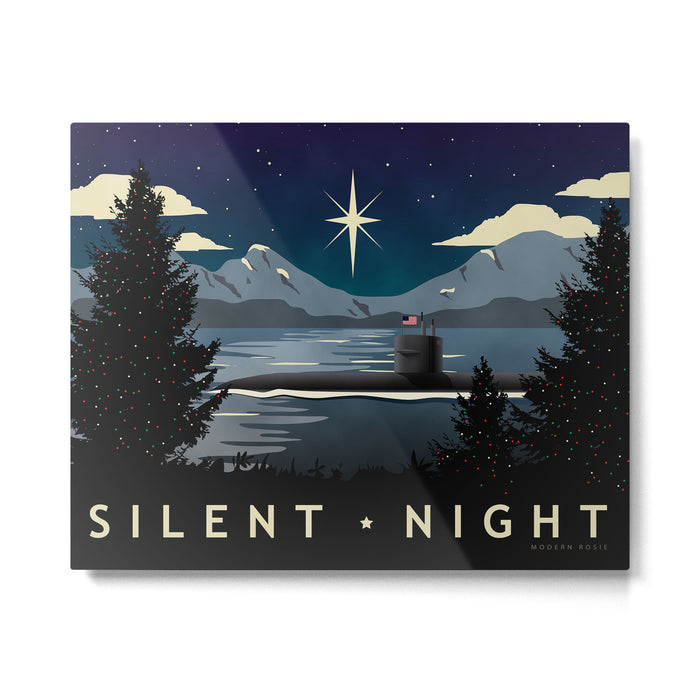 Silent Night - Submarine Holiday Metal Print Gallery Image 1