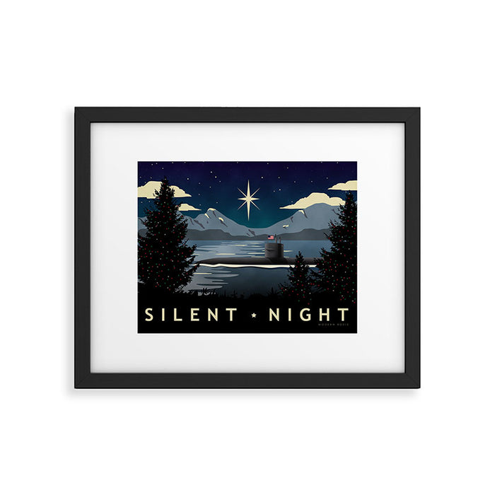 Silent Night - Submarine Holiday Framed Art Print Gallery Image 1