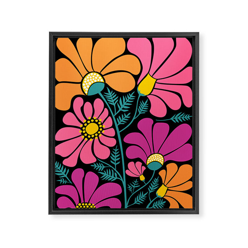 70s Disco Garden Framed Canvas Print Gallery Image 8