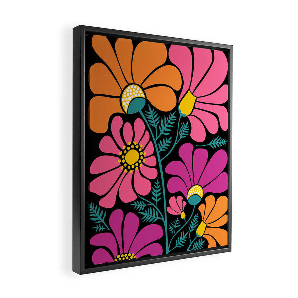 70s Disco Garden Framed Canvas Print Gallery Image 2