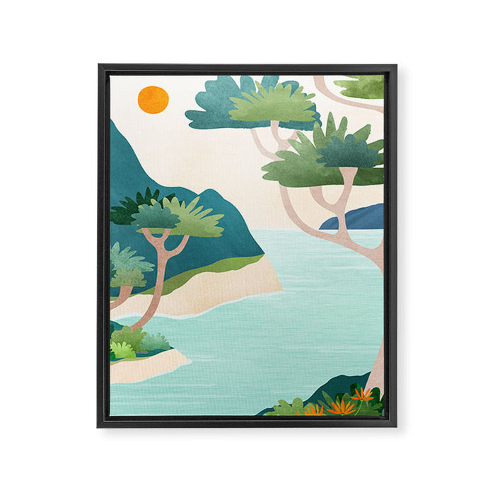 A Perfect Moment - Italian Coastal Landscape Framed Canvas Print Gallery Image 1