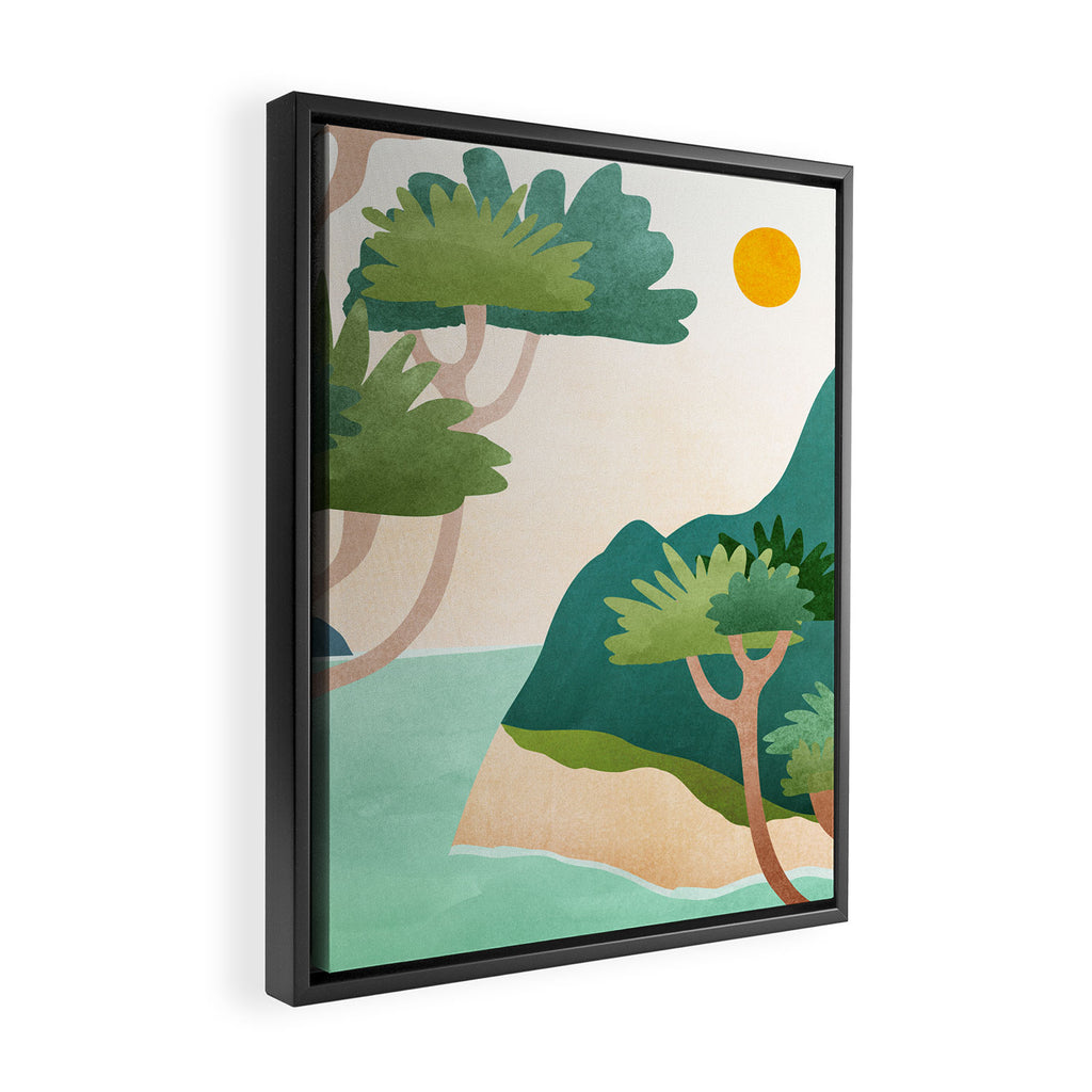 A Sunny Day On Planet Three Landscape  Framed Canvas Print Gallery Image 2