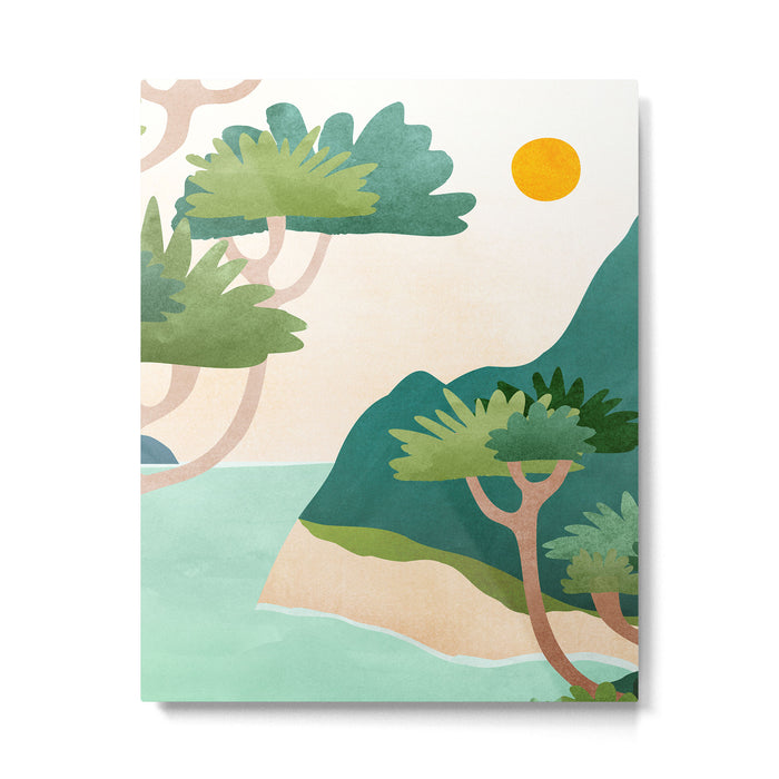 A Sunny Day On Planet Three Landscape  Metal Print Gallery Image 1