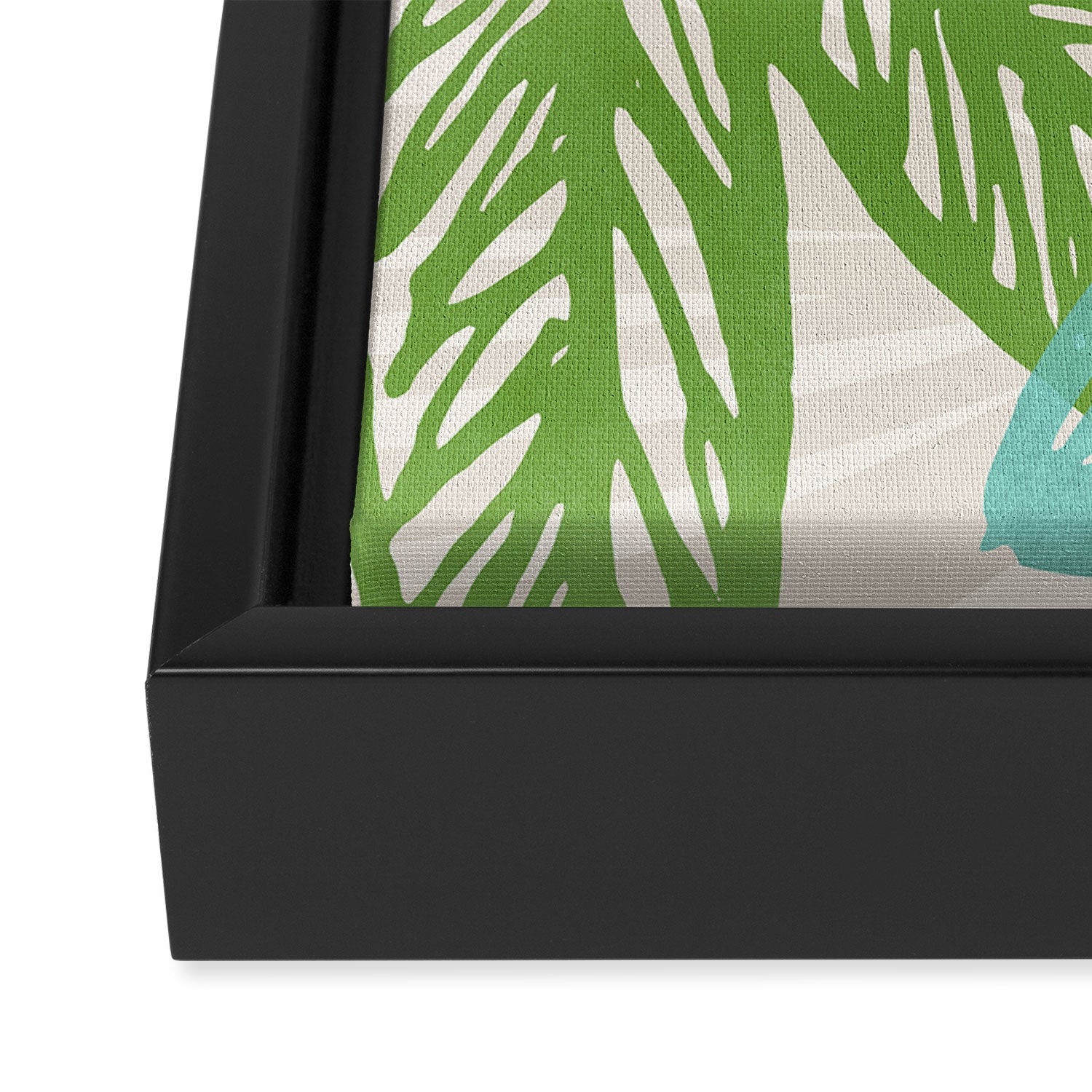 Abstract Coastal Flora Framed Canvas Print Gallery Image 3