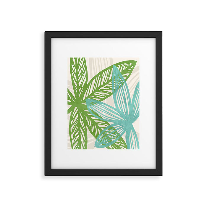 Abstract Coastal Flora Framed Art Print Gallery Image 1