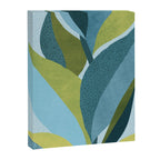 Abstract Maximal Flora in French Blue and Olive Canvas Print Gallery Image 6