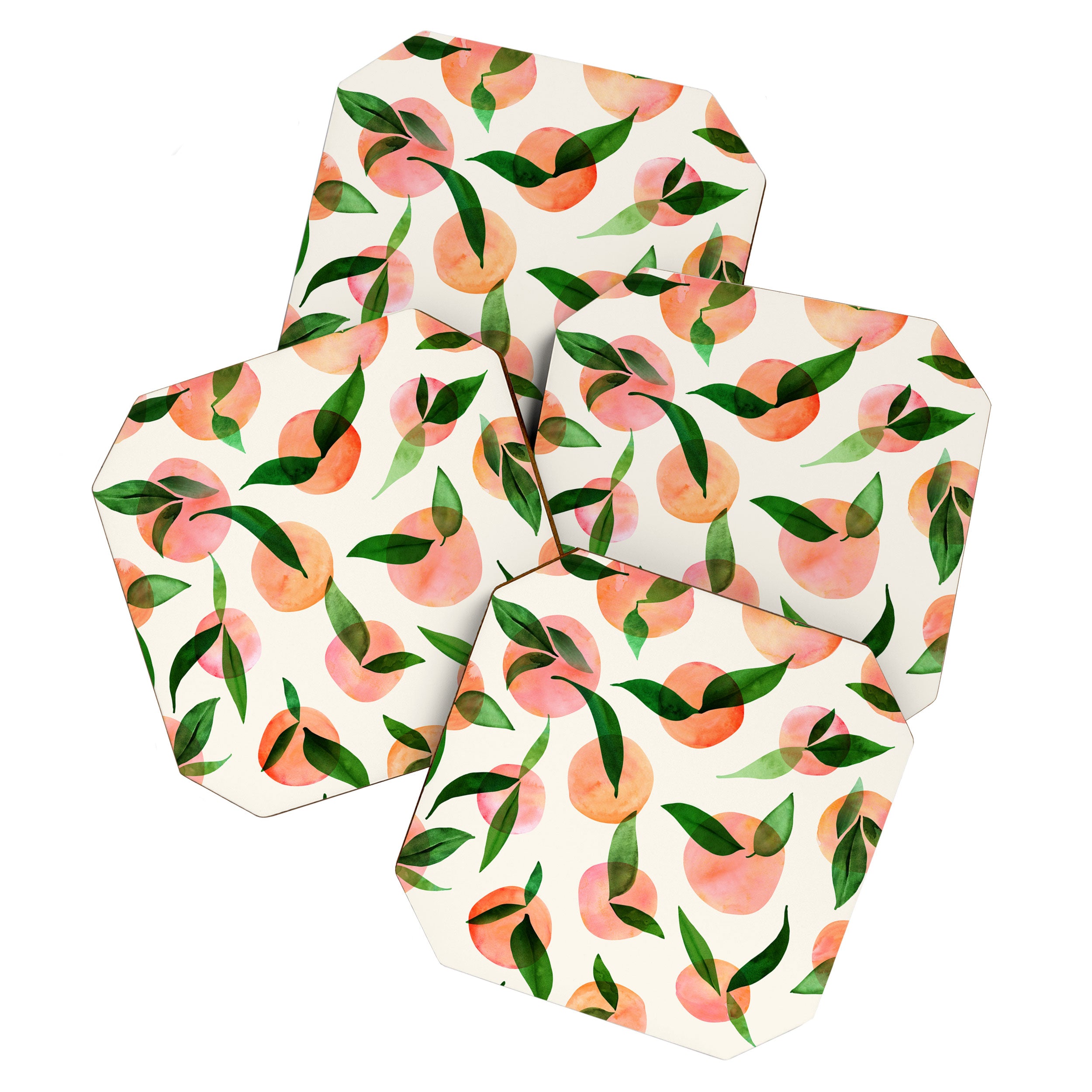 Abstract Summer Fruit Pattern Coaster Gallery Image 1