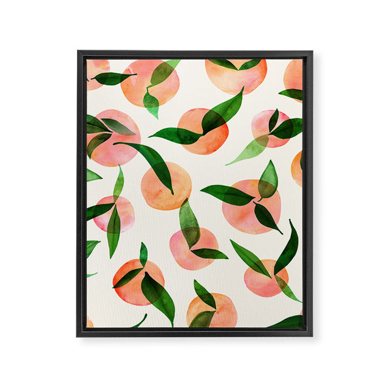 Abstract Summer Fruit Pattern Framed Canvas Print Gallery Image 8