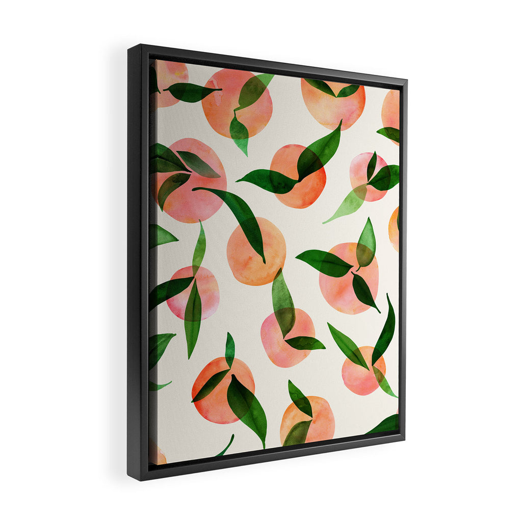 Abstract Summer Fruit Pattern Framed Canvas Print Gallery Image 2