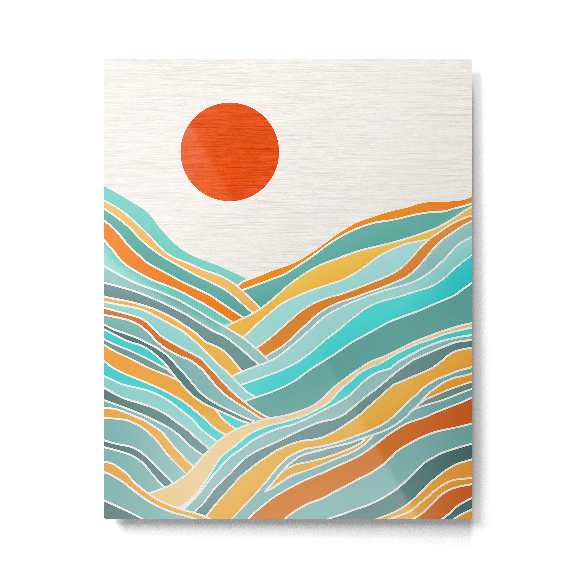 Abstract Sunset Landscape II Metal Print Gallery Image 4