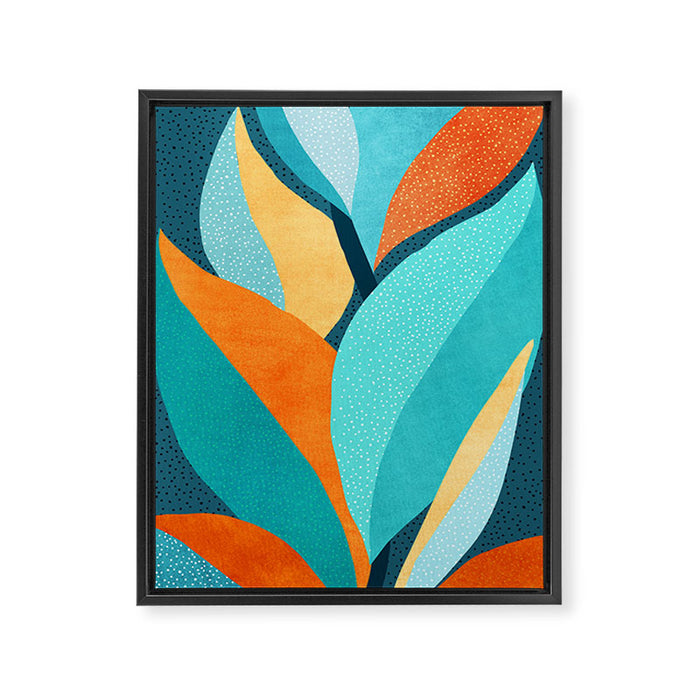 Abstract Tropical Foliage Framed Canvas Print Gallery Image 1