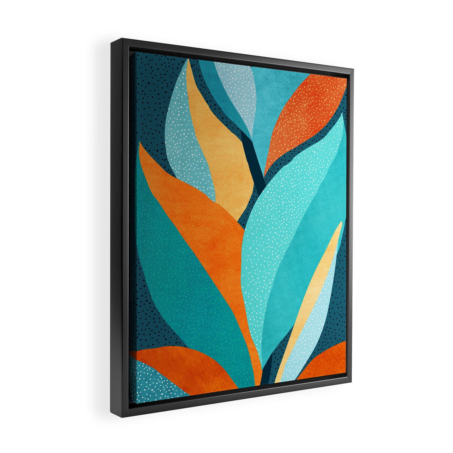 Abstract Tropical Foliage Framed Canvas Print Gallery Image 2