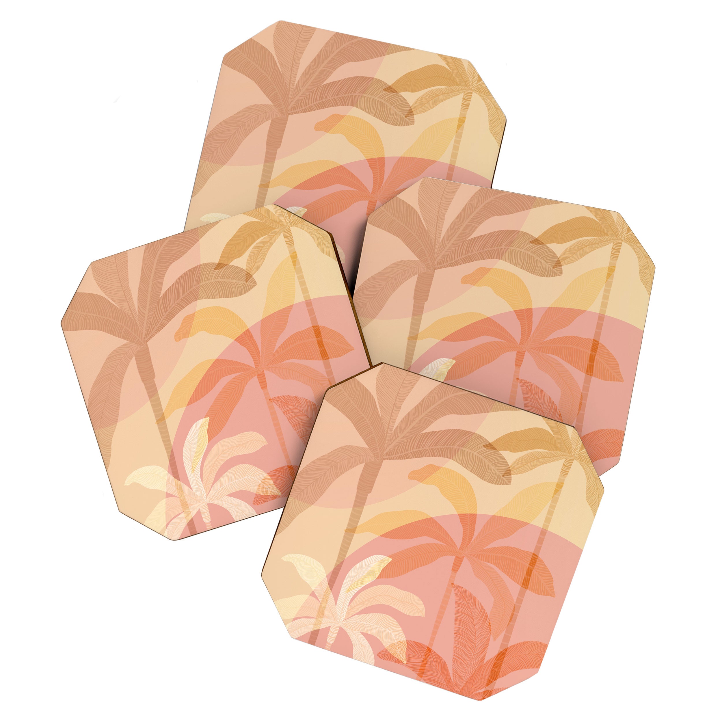 Abstract Tropical Landscape Coaster Gallery Image 1
