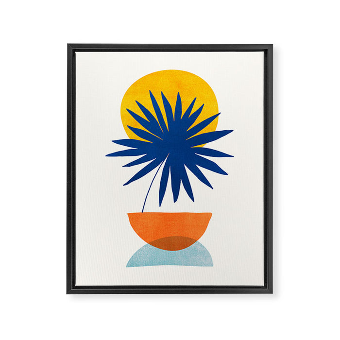 Abstract Tropical Sunset / Mid Century Series Framed Canvas Print Gallery Image 1