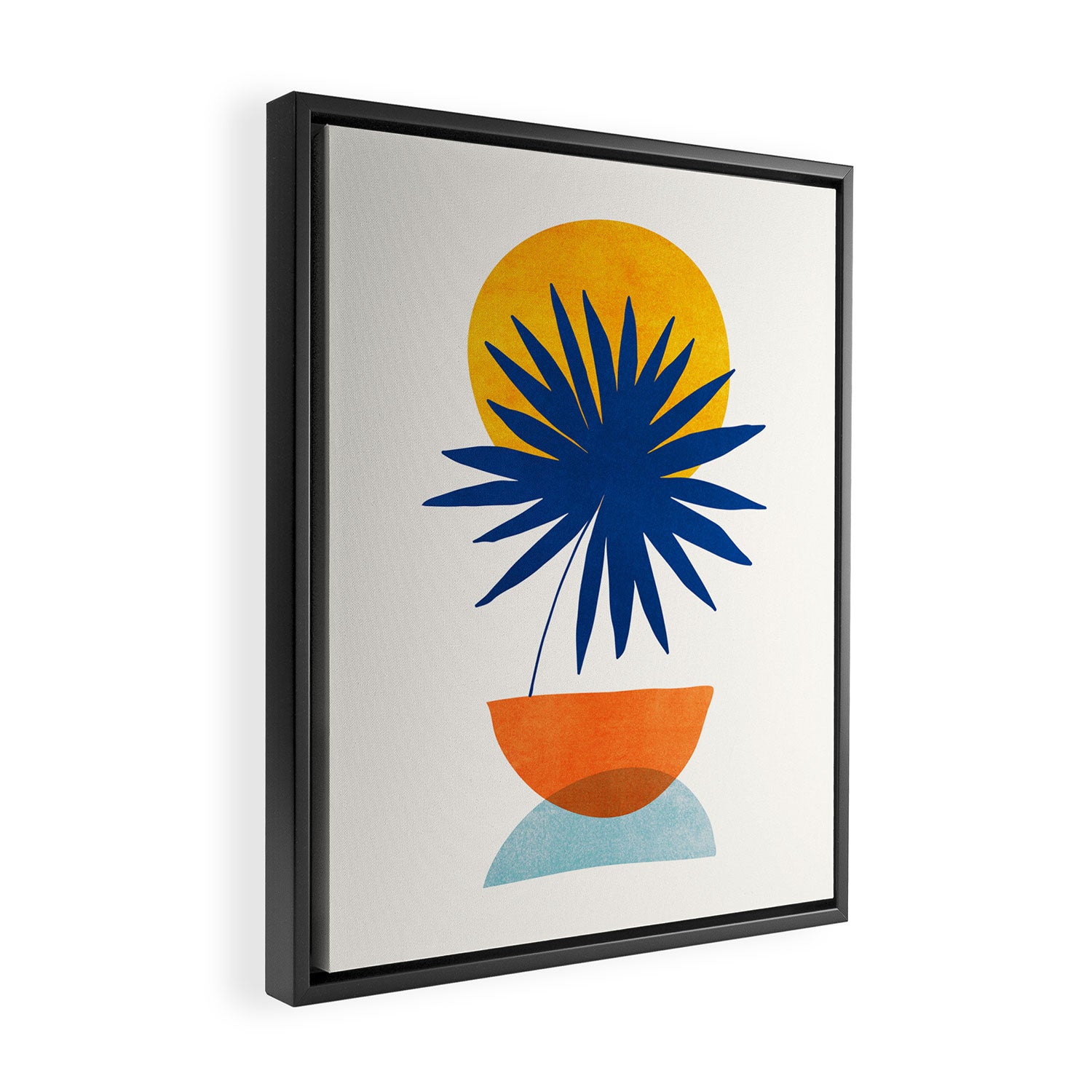 Abstract Tropical Sunset / Mid Century Series Framed Canvas Print Gallery Image 2