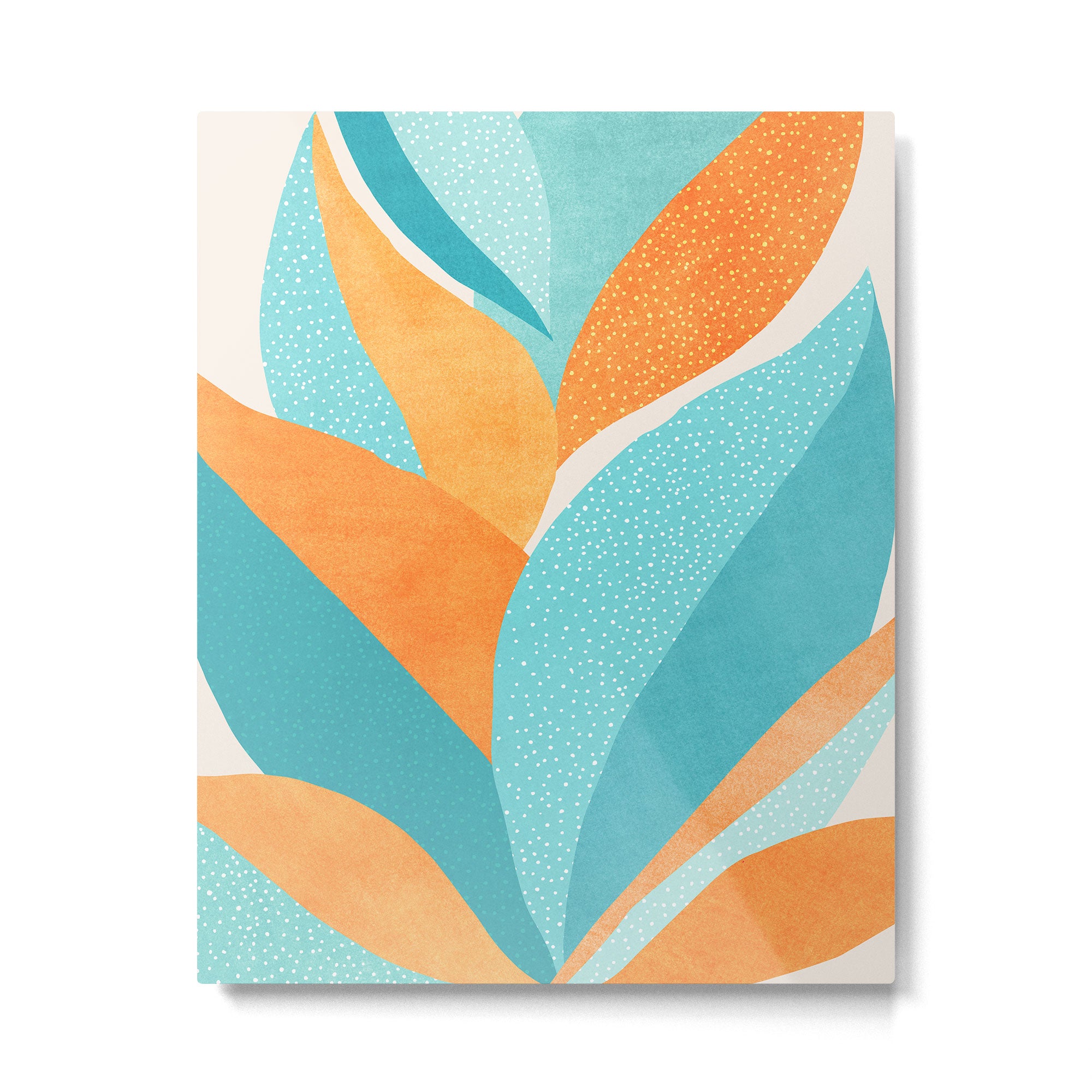 Abstract Tropics in Orange and Blue Metal Print Gallery Image 4