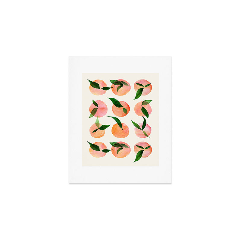 Abstract Watercolor Fruit Shapes Art Print Gallery Image 1