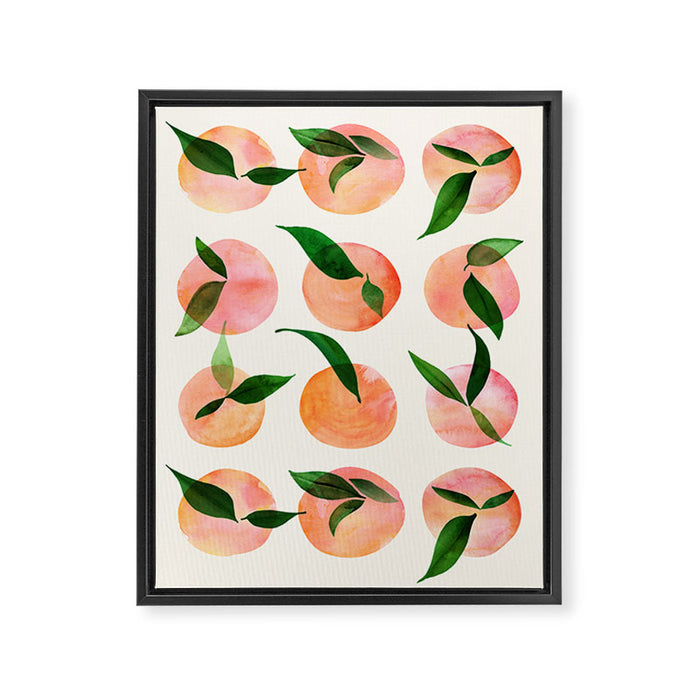Abstract Watercolor Fruit Shapes Framed Canvas Print Gallery Image 1