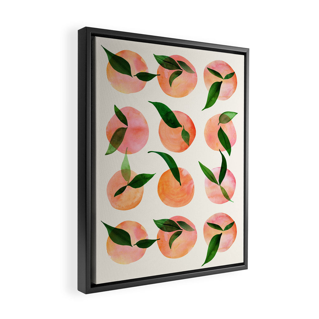 Abstract Watercolor Fruit Shapes Framed Canvas Print Gallery Image 2