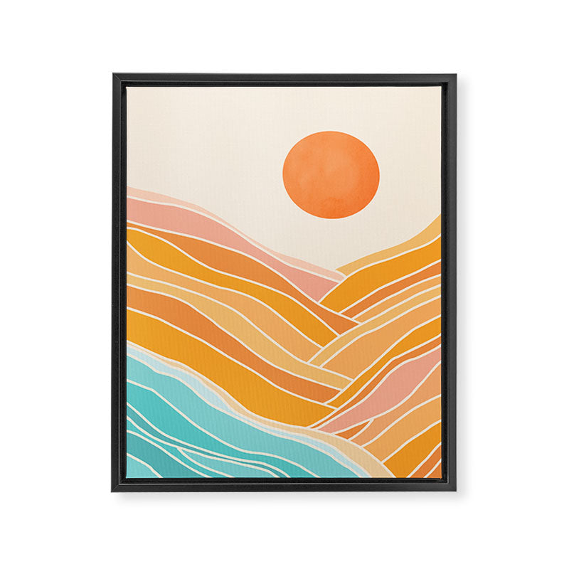 Adventure On The Horizon Abstract Landscape Framed Canvas Print Gallery Image 8