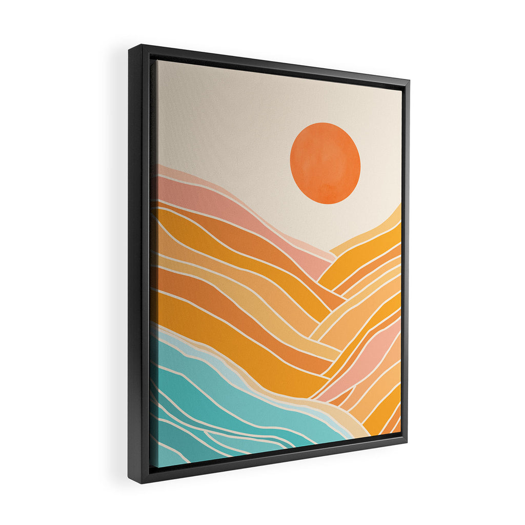 Adventure On The Horizon Abstract Landscape Framed Canvas Print Gallery Image 2