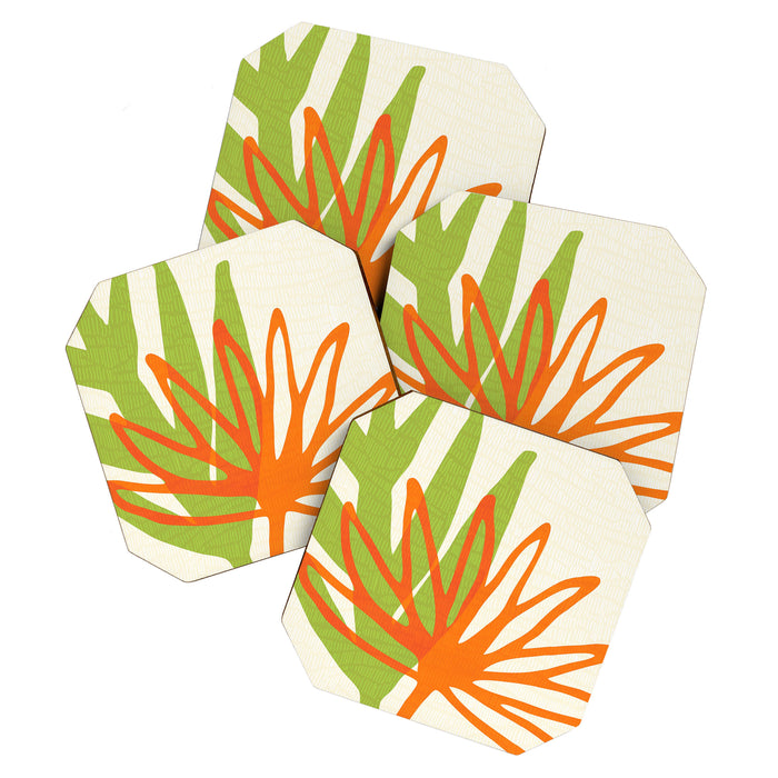 All Day Everyday in Green and Orange Nature Coaster Gallery Image 1