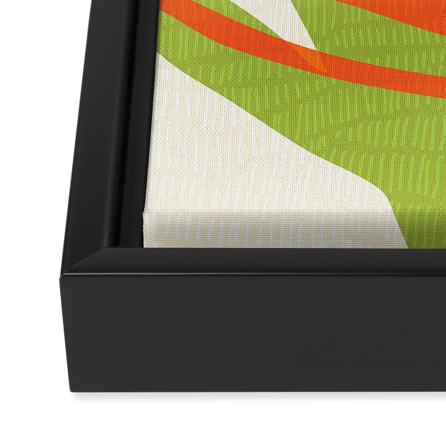 All Day Everyday in Green and Orange Nature Framed Canvas Print Gallery Image 3