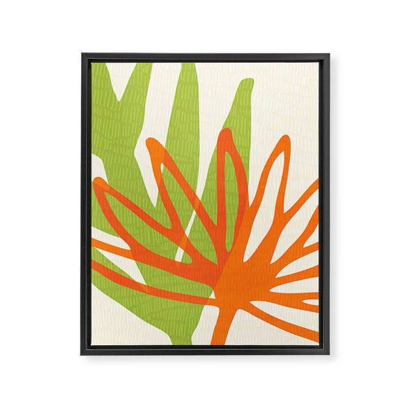 All Day Everyday in Green and Orange Nature Framed Canvas Print Gallery Image 8