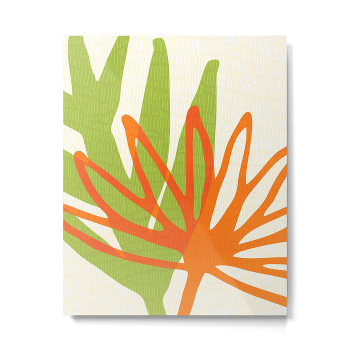 All Day Everyday in Green and Orange Nature Metal Print Gallery Image 1
