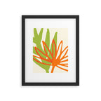 All Day Everyday in Green and Orange Nature Framed Art Print Gallery Image 6