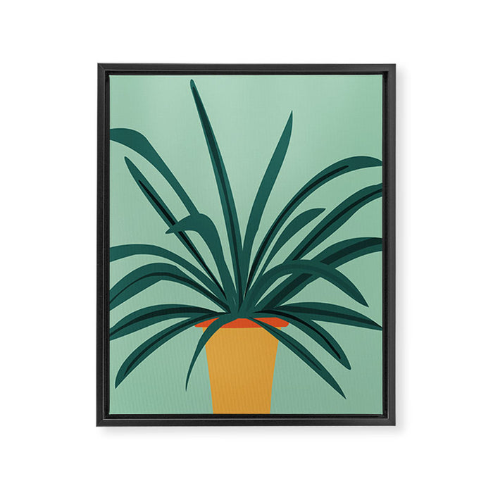 Aloe Love Houseplant Illustration  Framed Canvas Print Gallery Image 1