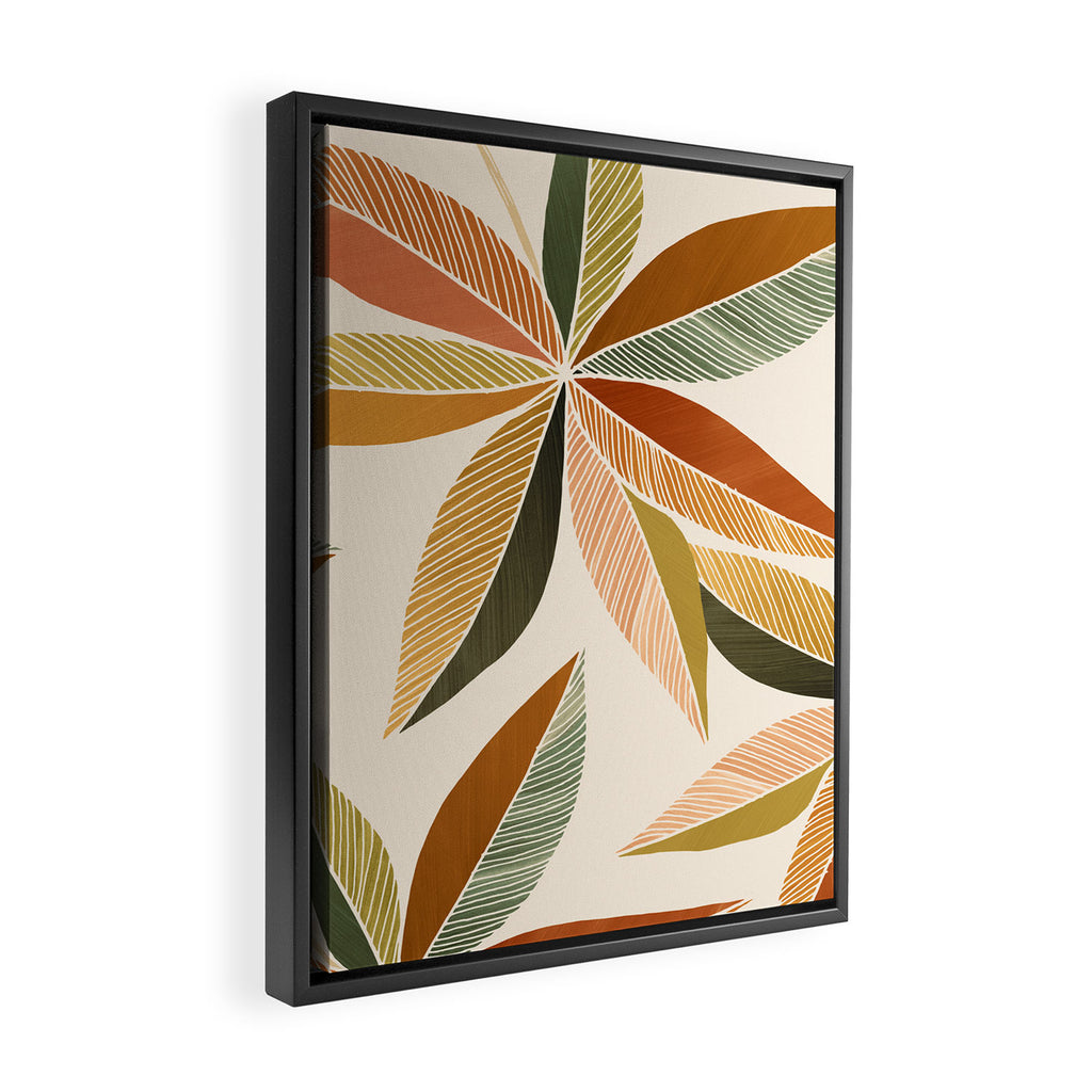 Autumn Japanese Maple Botanical Design Framed Canvas Print Gallery Image 2