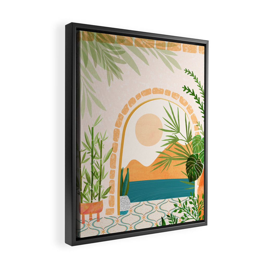 Baja California Villa Landscape Framed Canvas Print Gallery Image 2