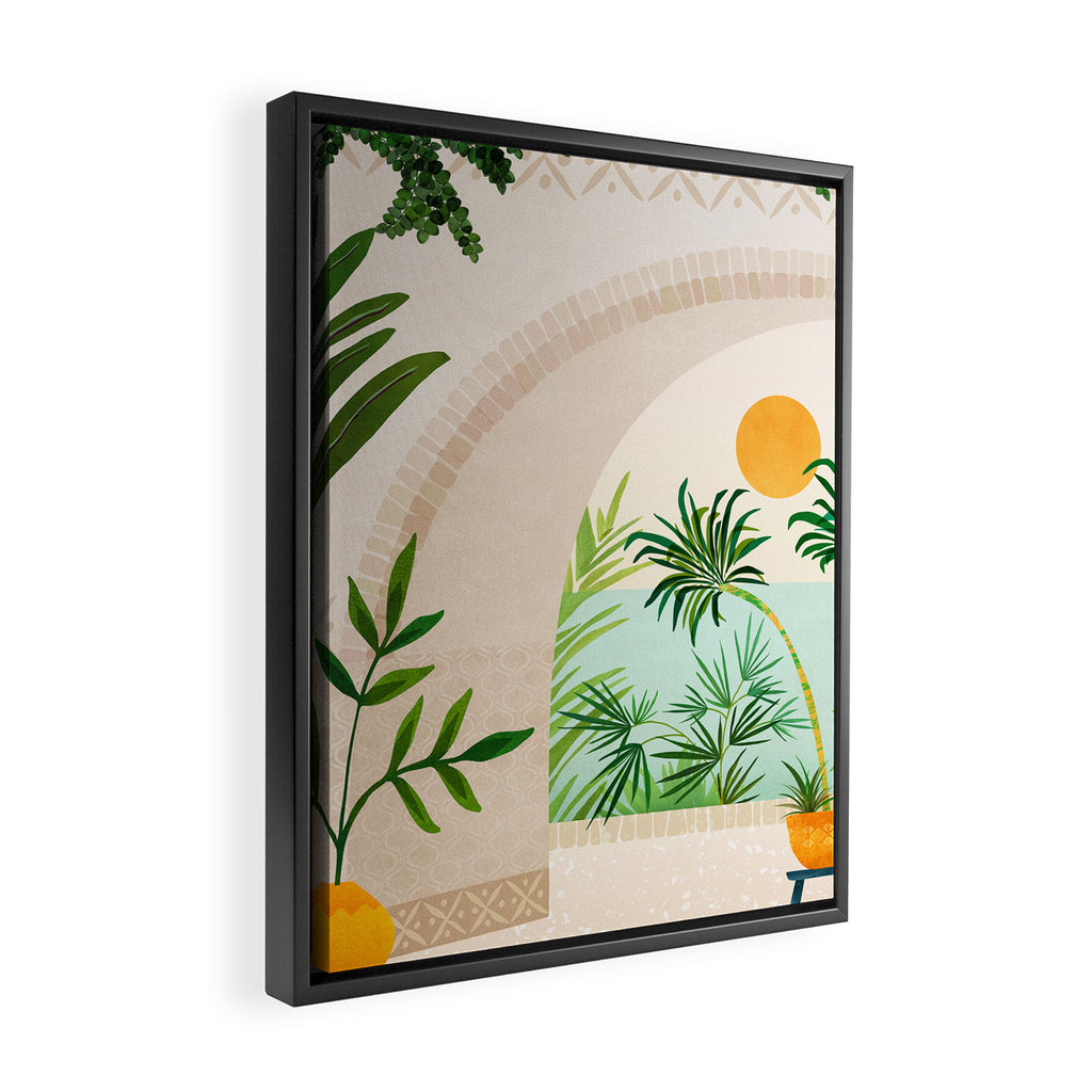 Baja Seaside Landscape Framed Canvas Print Gallery Image 2